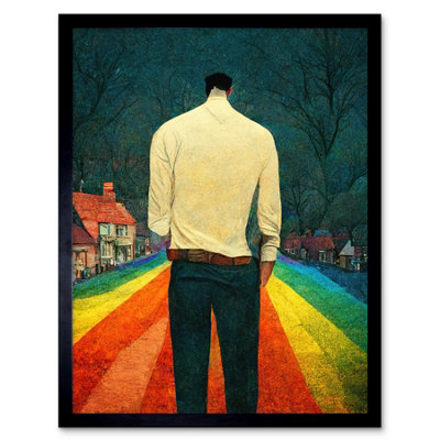 Artery8 Framed Wall Art Road To Acceptance Lgbtq Conceptual Modern12X16 Inch from B&Q