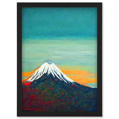 Artery8 Mount Fuji Volcano Peak At Sunrise Wall Art PrintA4 Size from B&Q