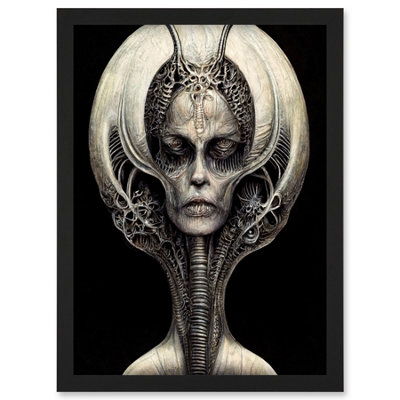 Artery8 Alien Queen Gothic Illustration Wall Art PrintA4 Size from B&Q