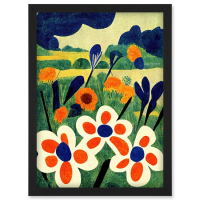 Artery8 Henri Matisse Style Meadow Flowers Iris Wall Art PrintA4 Size from B&Q