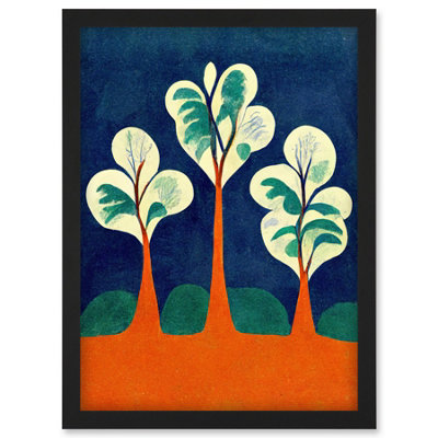 Artery8 Henri Matisse Style Trees Fauvist Orange And Blue Wall Art PrintA4 Size from B&Q