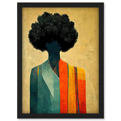 Artery8 Modern Abstract African Tribal Art Wall Art PrintA4 Size from B&Q