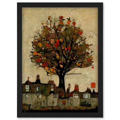 Artery8 Giant Untidy Quirky Street Tree Wall Art PrintA4 Size from B&Q