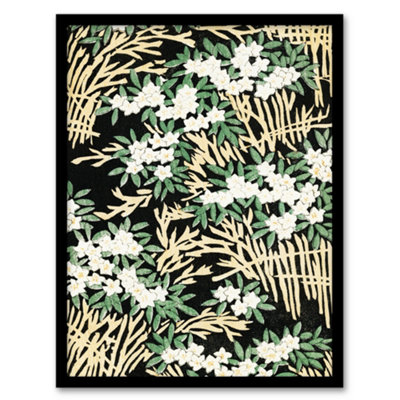 Artery8 Shin Bijutsukai Framed Wall Art Print Abstract Floral Forest PatternA4 Size from B&Q