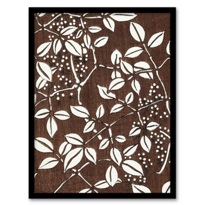 Artery8 Shin Bijutsukai Framed Wall Art Print Tree Branch And Leaf PatternA4 Size from B&Q