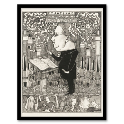 Artery8 Jan Toorop Framed Wall Art Conductor With Violins And Smoking ChimneysA4 Size from B&Q