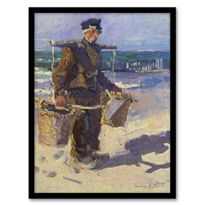 B&Q -  Jan Toorop Framed Wall Art The Shell Fisherman Portrait PaintingA4 Size