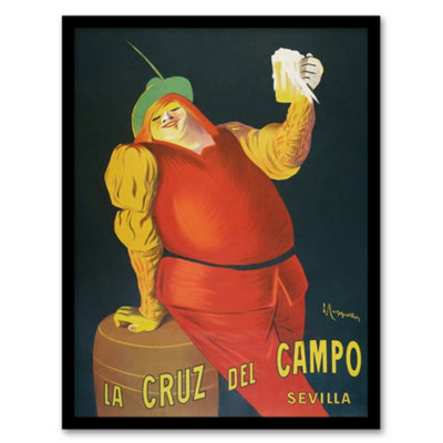 Artery8 Leonetto Cappiello Framed Wall Art La Cruz Del Campo Vintage AdvertA4 Size from B&Q
