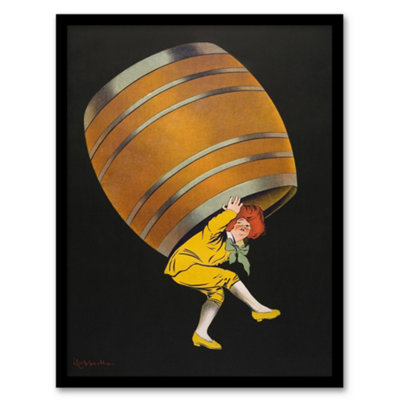 B&Q -  Leonetto Cappiello Framed Wall Art Cognac Pellisson Vintage AdvertA4 Size