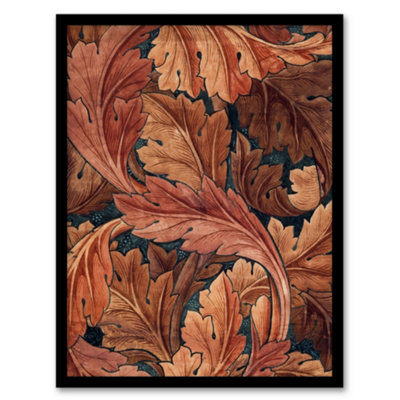 B&Q -  William Morris Framed Wall Art Print Acanthus Leaves PatternA4 Size
