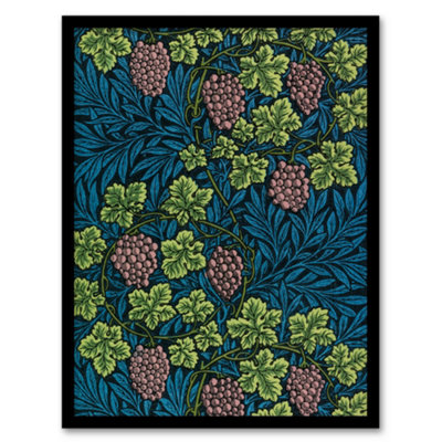 B&Q -  William Morris Framed Wall Art Print Grape Vine And Leaves PatternA4 Size