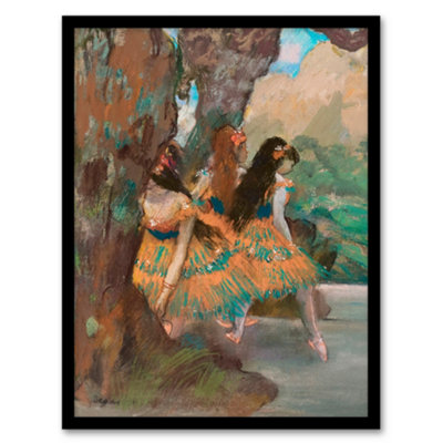 Artery8 Edgar Degas Framed Wall Art Print Young Ballet Dancers On StageA4 Size from B&Q