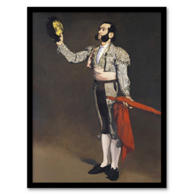 Artery8 Edouard Manet Framed Wall Art A Matador Saluting Portrait PaintingA4 Size from B&Q