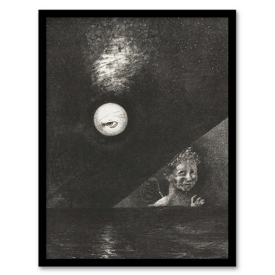 Artery8 Odilon Redon Framed Wall Art Angel Of Certitude And Questioning EyeA4 Size from B&Q