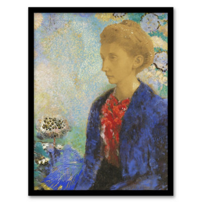 Artery8 Odilon Redon Framed Wall Art Print Baroness Of Domecy PortraitA4 Size from B&Q