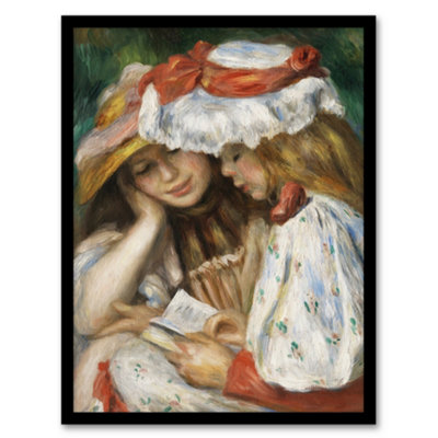 B&Q -  Pierre Auguste Renoir Framed Wall Art Print Two Girls ReadingA4 Size