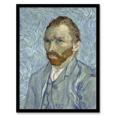 Artery8 Vincent Van Gogh Framed Wall Art Print Artist 1889 Self PortraitA4 Size from B&Q