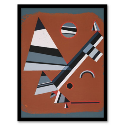 Artery8 Wassily Kandinsky Framed Wall Art Print Gris Grey Abstract PaintingA4 Size from B&Q