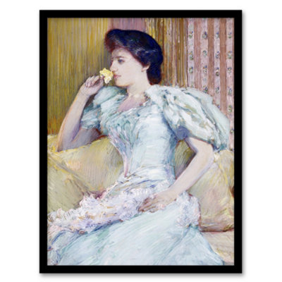 Artery8 Childe Hassam Framed Wall Art Actress Lillie Langtry Portrait PaintingA4 Size from B&Q