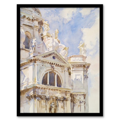 B&Q -  John Sargent Framed Wall Art La Salute Church Venice WatercolourA4 Size