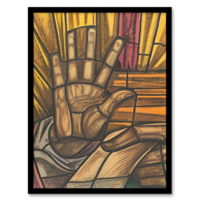 Artery8 Richard Roland Holst Framed Wall Art St Luke Hand Design For Dom ChurchA4 Size from B&Q