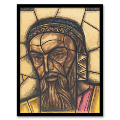 Artery8 Richard Roland Holst Framed Wall Art St Luke Stained Glass DesignA4 Size from B&Q