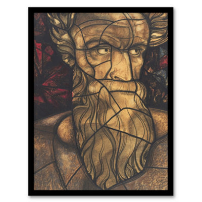 Artery8 Richard Roland Holst Framed Wall Art St Matthew Stained Glass DesignA4 Size from B&Q