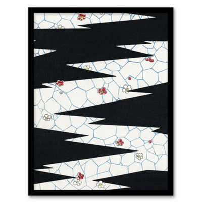 Artery8 Shin Bijutsukai Framed Wall Art Print Flowers On Footpath PatternA3 Size from B&Q