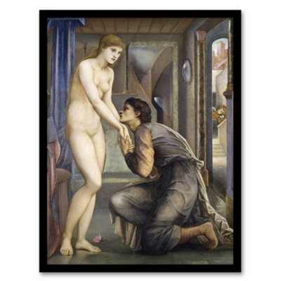 Artery8 Edward Burne Jones Framed Wall Art Pygmalion And Galatea Soul AttainsA3 Size from B&Q