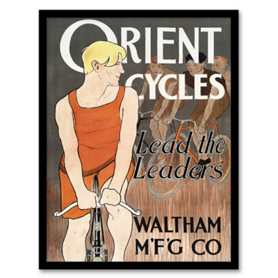 Artery8 Edward Penfield Framed Wall Art Print Vintage Bicycle Advert CyclesA3 Size from B&Q