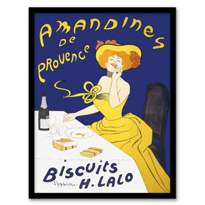 Artery8 Leonetto Cappiello Framed Wall Art Almond Biscuits Vintage AdvertA3 Size from B&Q