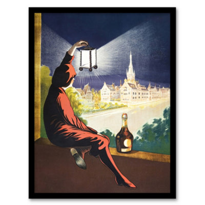 Artery8 Leonetto Cappiello Framed Wall Art Benedictine Wine Vintage AdvertA3 Size from B&Q