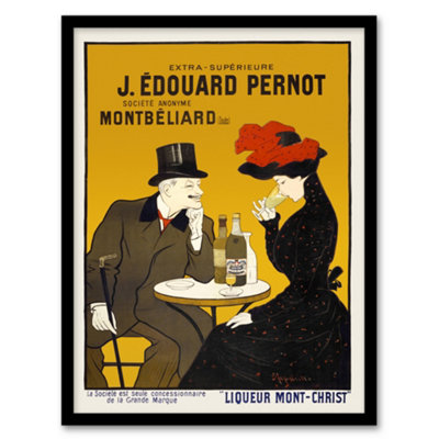 Artery8 Leonetto Cappiello Framed Wall Art Liqueur Mont Vintage AdvertA3 Size from B&Q