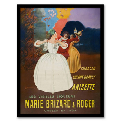 Artery8 Leonetto Cappiello Framed Wall Art The Old Liqueurs Vintage AdvertA3 Size from B&Q