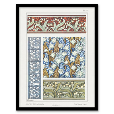 Artery8 Maurice Pillard Verneuil Framed Wall Art Print Lily Of The ValleyA3 Size from B&Q