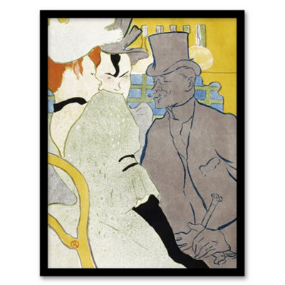 Artery8 Toulouse Lautrec Framed Wall Art Print Englishman At The Moulin RougeA3 Size from B&Q