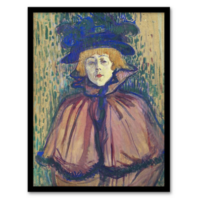 Artery8 Toulouse Lautrec Framed Wall Art Print Jane Avril Portrait With HatA3 Size from B&Q