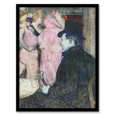 Artery8 Toulouse Lautrec Framed Wall Art Print Maxime Dethomas PortraitA3 Size