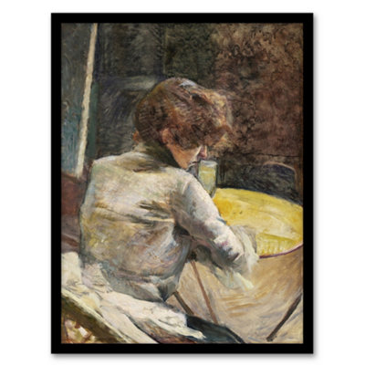 B&Q -  Toulouse Lautrec Framed Wall Art Print Waiting At The StudioA3 Size