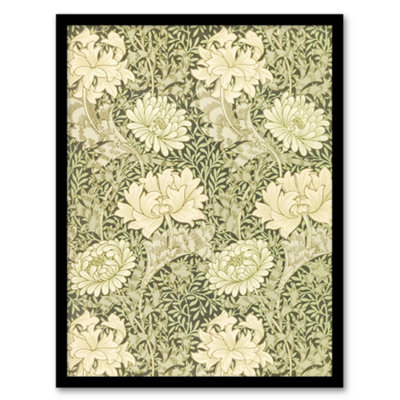 Artery8 William Morris Framed Wall Art Print Chrysanthemum Flower PatternA3 Size from B&Q