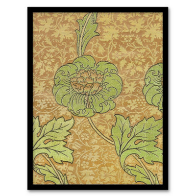 Artery8 William Morris Framed Wall Art Print Flower Bloom Textile DetailA3 Size from B&Q