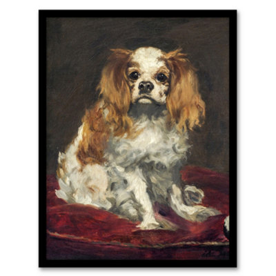 B&Q -  Edouard Manet Framed Wall Art Print A King Charles Spaniel DogA3 Size
