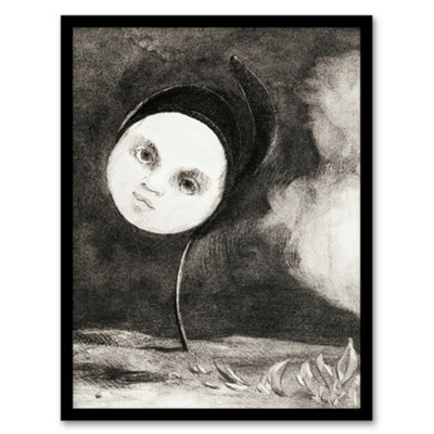 B&Q -  Odilon Redon Framed Wall Art Print Strange Flower With A FaceA3 Size