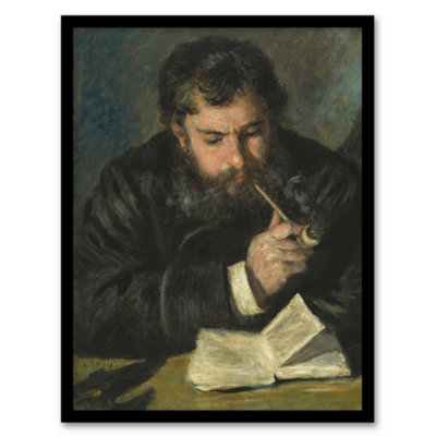 Artery8 Pierre Auguste Renoir Framed Wall Art Print Claude Monet PortraitA3 Size from B&Q