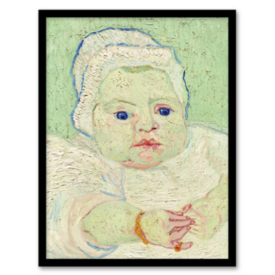 B&Q -  Vincent Van Gogh Framed Wall Art Print Roulins Baby PortraitA3 Size