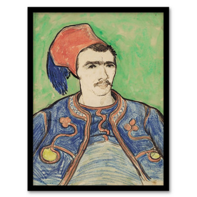 B&Q -  Vincent Van Gogh Framed Wall Art Print The Zouave InfantrymanA3 Size