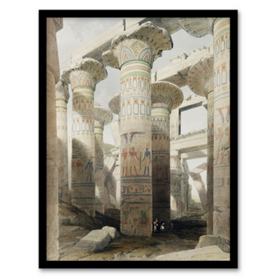 Artery8 David Roberts Framed Wall Art Karnak Temple Great Hypostyle HallA3 Size