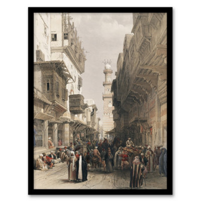 Artery8 David Roberts Framed Wall Art Print Mosque El Mooristan CairoA3 Size from B&Q