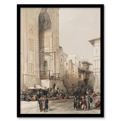 Artery8 David Roberts Framed Wall Art Mosque Of Sultan Hassan Grand EntranceA3 Size from B&Q