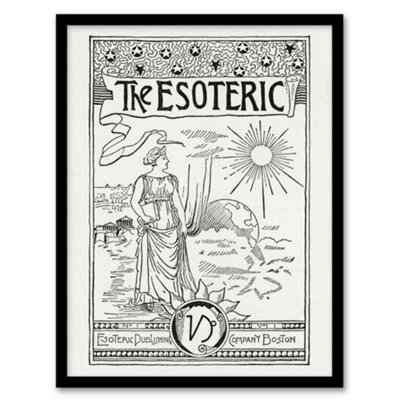 B&Q -  Hiram Erastus Butler Framed Wall Art Print The Esoteric Journal CoverA3 Size